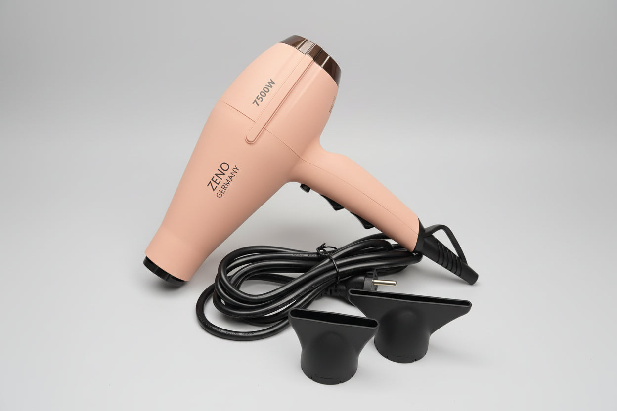 Shiptonic/ZENO Germany Pro Hair Dryer - Fast Dry & Smooth Finish (Rose Pink)