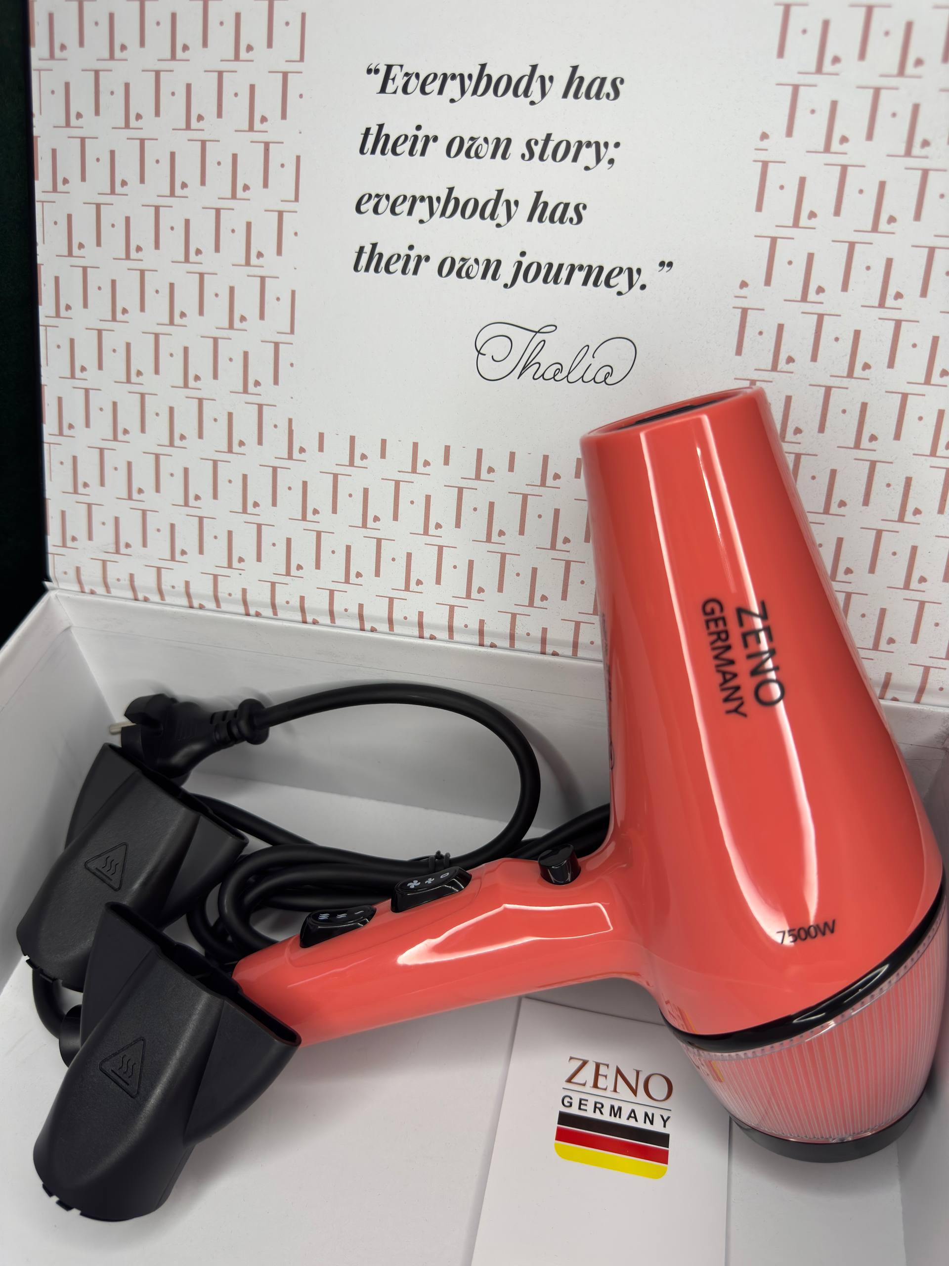 Shiptonic/ZENO Germany Pro Hair Dryer - Fast Dry & Smooth Finish (Cora