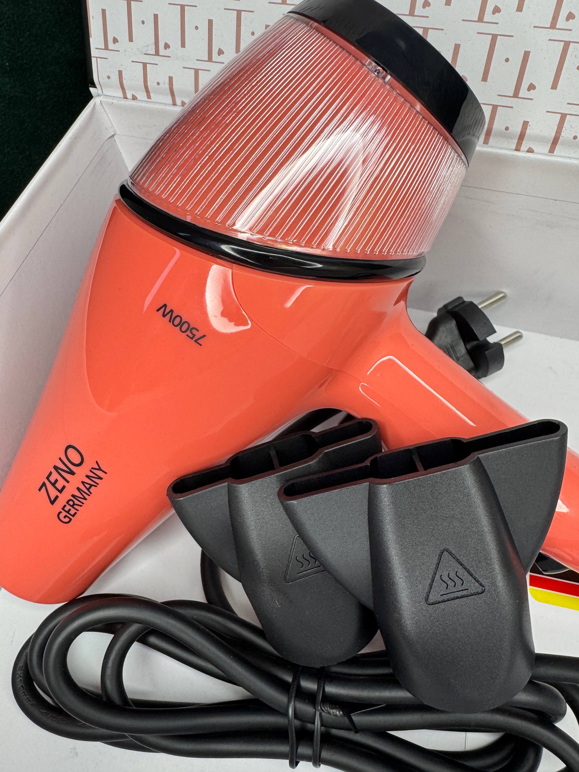 Shiptonic/ZENO Germany Pro Hair Dryer - Fast Dry & Smooth Finish (Coral)