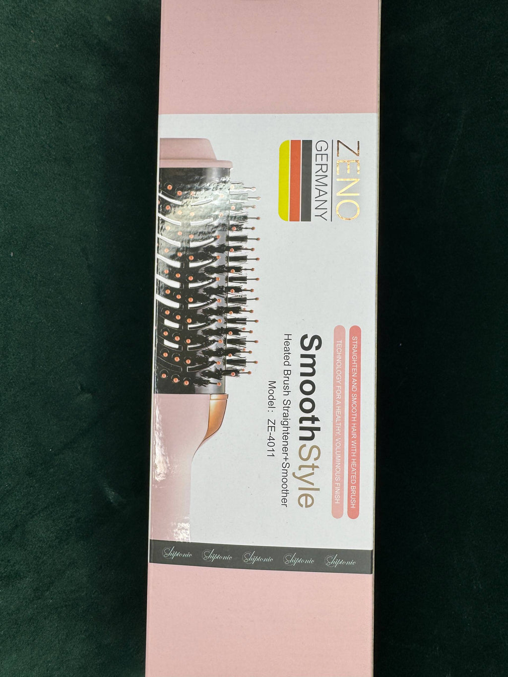 Shiptonic/ZENO Germany fűtött hajvasaló és simító (világos rózsaszín)