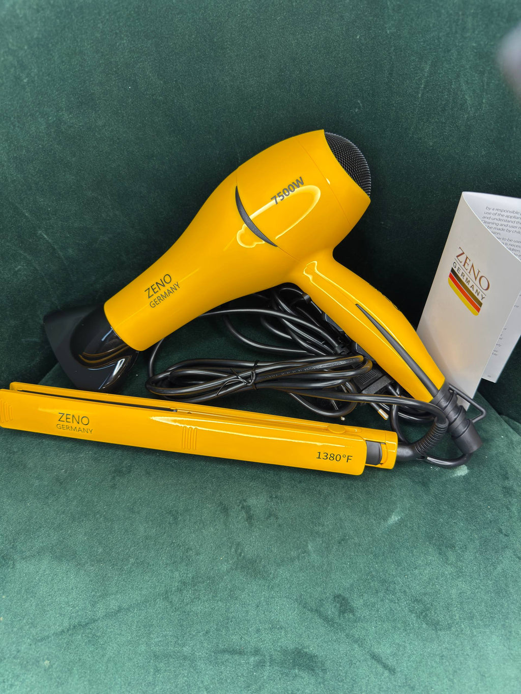 Shiptonic/ZENO Germany Style Duo szett – Hajszárító és hajvasaló (babarózsaszín/napsárga)